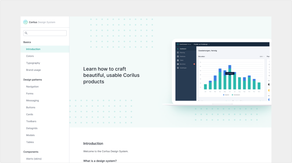 Corilus design system documentation.