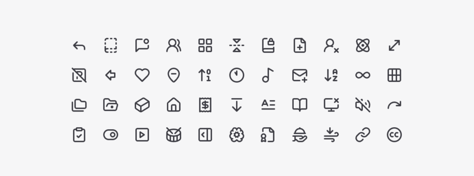 Examples of Lucide Icons.